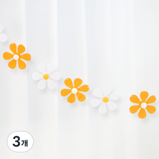 Partyzzang 毛球雛菊掛旗, 混合色, 3個