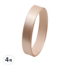 BR 공단 리본끈 10mm, H06베이지, 45m, 4개