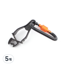 에르고다인 장갑집게 3400CA + 카라비너, 검정(집게), 랜덤 발송(카라비너), 5개