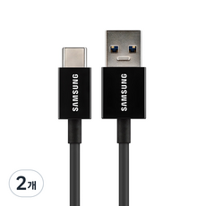 삼성전자 USB 3.0 to Type-C 케이블 SU-AC3010, 1m, 블랙, 2개