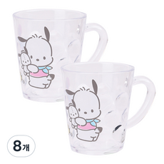 LiLFANT 三麗鷗角色透明圓點漱口杯, 帕恰狗, 8個