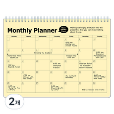 아이비스 PP 먼슬리 플래너, 연노랑, 2개