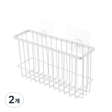 모나코올리브 무타공 트릴 바스켓, 화이트, 2개