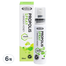 마더네스트 프로폴리스 스프레이 위드 마누카 허니, 30ml, 6개