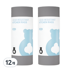 리온하임 한장씩 뜯어쓰는 기름기제거 원데이 수세미, 그레이, 12개, 25개입