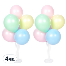 PARTYSHOW 氣球支架裝飾組 70cm, 霧面馬卡龍混色, 4套