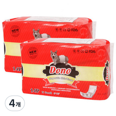 DONO 수컷강아지 매너패드, 초소형, 14개입, 4개