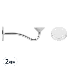 더자카 무타공 다용도 비누홀더 + 자석 세트, 실버, 2세트