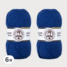 DIKTAS Madame Cotton棉質混紡毛線 2入, 12.中藍, 6個