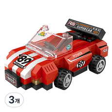 LoZ 紅色超級跑車奈米積木, 混合色, 3個