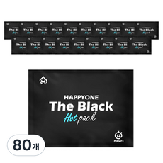해피원 프리미엄 포켓용 핫팩 더블랙 80g, 80개