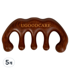 You Good Care原木頭皮刮痧按摩器, 5個, 木質