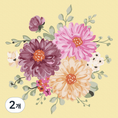 플레이어바웃 명화 그리기 DIY 세트 데이지 플라워 피포페인팅 20 x 20 cm, 혼합색상, 2개