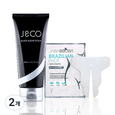 제이엔코 블랙슈거 스크럽 + 브라질리언팩, 200ml, 2개
