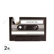 懷舊卡式錄音帶造型膠帶台, 灰色, 2個