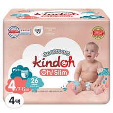 kindoh Oh! Slim Guardians超薄親膚舒適褲型尿布, 第4階段, 104張