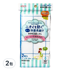 aisen 方格抗菌抹布 30x30cm 抗菌效果 高效去污 瞬間吸水, 30 x 30cm, 2包