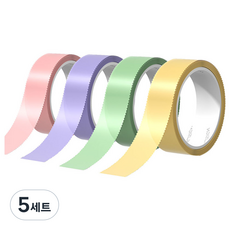 NUSIGN 紐賽 BOPP 紙膠帶 4款套組 NS103, 牛奶粉, 牛奶綠, 紫色, 黃色, 5套