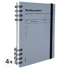 MUNID 左翻式100日讀書計畫本 綁帶款, 4個, 靛藍