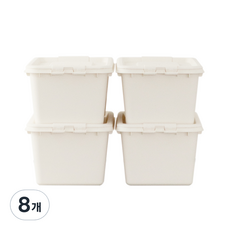 LIVING SOOP Ondo 收納箱, 8個, 陶土白