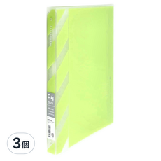 KyOKUTO 半透明彩色資料夾 30孔 A4(31.9 x 26.5 x 2.7cm), 粉綠色, 3個