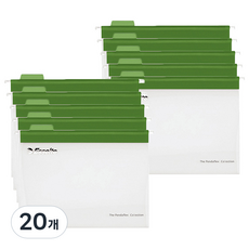 Esselte PP 透明懸掛文件夾, 綠色, 20個