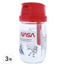 누비 정글 물병, 300ml, 3개, 나사레드