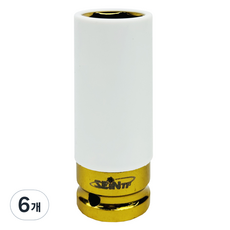 세인티에프 1/2인치 롱 너트 소켓 커버형 휠 복스알 19mm, 6개