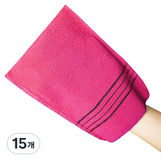 원이네 전문가용 빅사이즈 목욕 때타월, 핫핑크, 1개입, 15개