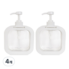 모나코올리브 모던화이트 몰드 디스펜서 500ml, 화이트, 4개