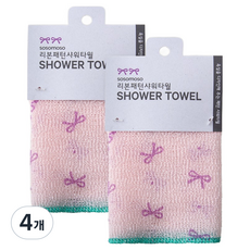 sosomoso 蝴蝶結圖案沐浴巾, 蝴蝶結, 4個, 1入