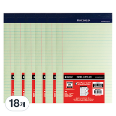OXFORD Legal Pad A5, 18個, 淺綠色, 40張