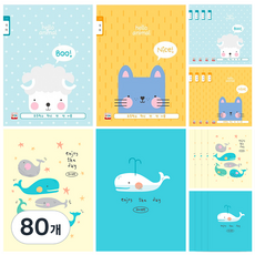 YOUNG ART 小學筆記本韓文10格, 隨機出貨, 80個