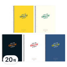 핑크풋 포라인 영어 원링노트, 혼합색상, 20개