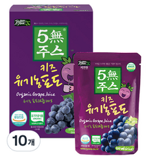 자연원 5무 주스 키즈 포도, 10개, 100ml