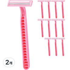 Blue Market 雙刃刮鬍刀 粉紅色, 12入, 2個