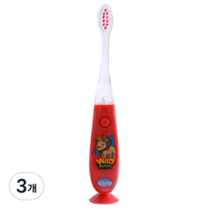 비브라이트 LED 유아칫솔 F-95W, 사자 (레드), 1개입, 3개