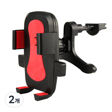 SPREX 車用一觸式出風口手機支架, 2個, 黑色