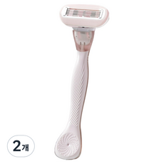 SokSokChaeum 女性用腿毛刮毛刀 長款 粉紅色 15 x 5 cm, 2個, 1入
