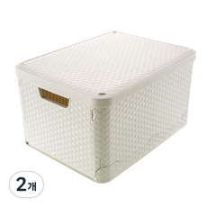 Mabel In Home 方便收納大號藤籃, Ivory