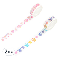 Life Point水彩顏料美紋膠帶 鑽石+紙蝴蝶, 混色, 2組