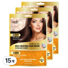 에피엘르 2단 셀프 히팅 스팀 데미지케어 헤어마스크, 15ml, 15개