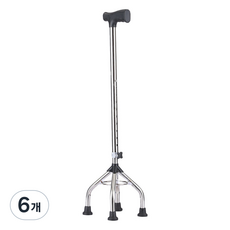 몽리코 효도 지팡이 노인 어르신 지팡이 실버, 혼합색상, 6개