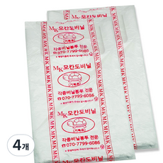 MOKANDO 超市塑膠袋 白色 5號 100入, 4個