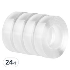 comet 加長版矽膠雙面膠帶 3cm x 5m, 24個, 透明