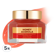 HOLIKA HOLIKA 蜜光肌睡眠面膜 西印度櫻桃蜂蜜 更新版, 90ml, 5個