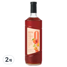 네이쳐티 ZERO 피치우롱티시럽, 2개, 1L