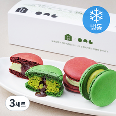 오.달디 모루농장 달카롱 말차초코마카롱 3p + 라즈베리 말차 마카롱 2p 세트 (냉동), 30g, 5개입, 3세트