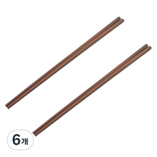 kitchen U 木製油炸筷, 6個, 單一顏色