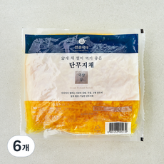 일품식탁 얇게썰어 먹기 좋은 단무지채, 1kg, 6개